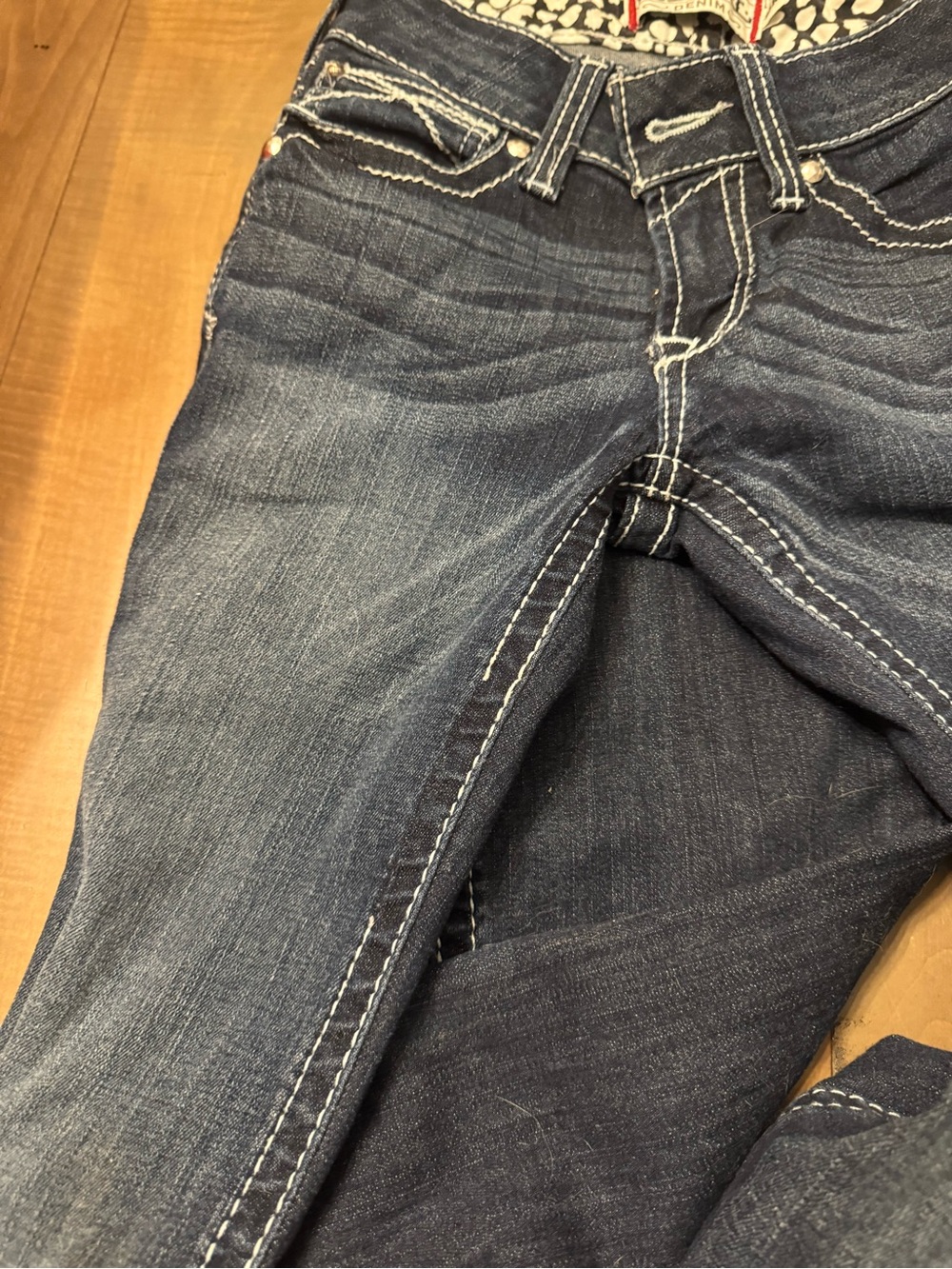 Ariat Size 25 R Low Rise Boot Jeans Denim - Picture 7 of 9